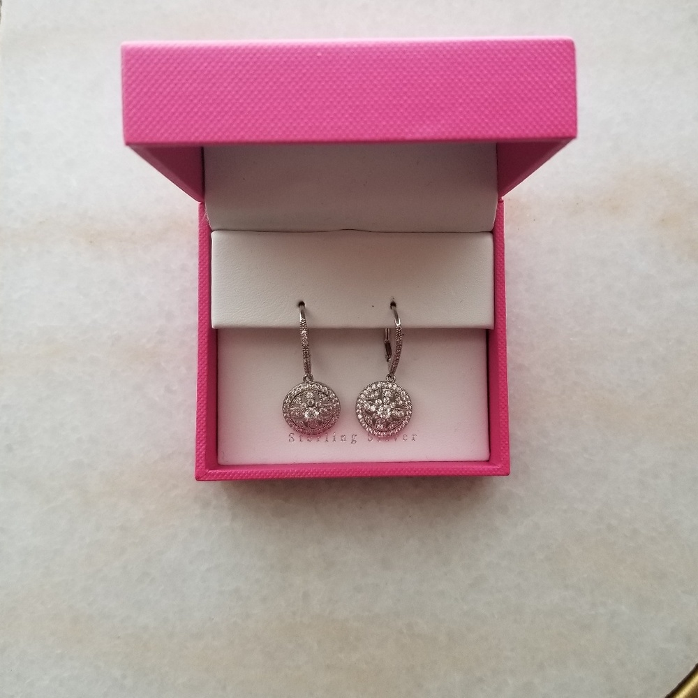 Contessa Di Capri Sterling Silver Drop Earrings